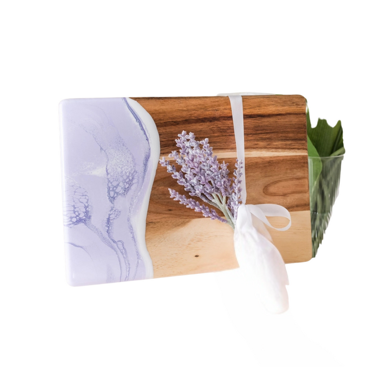 Lavender Purple Resin Charcuterie Board