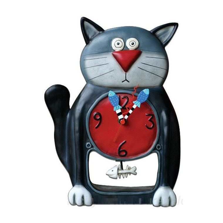 Black Kitty Cat Clock