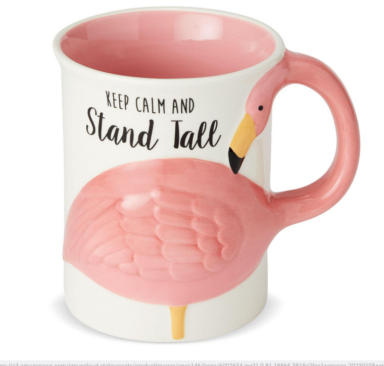 Sculpted Flamingo Mug