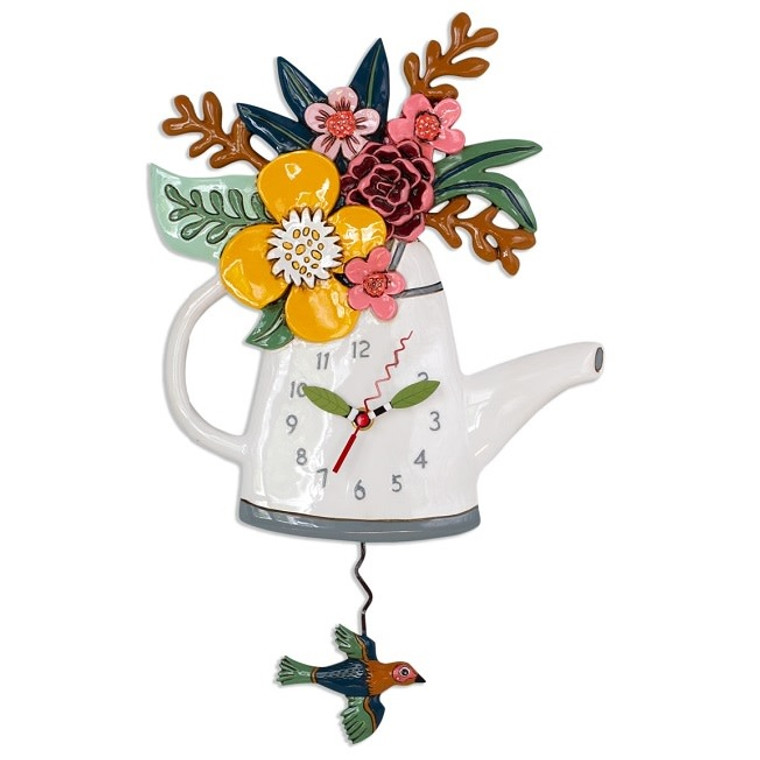 Teapot Blossoms Clock