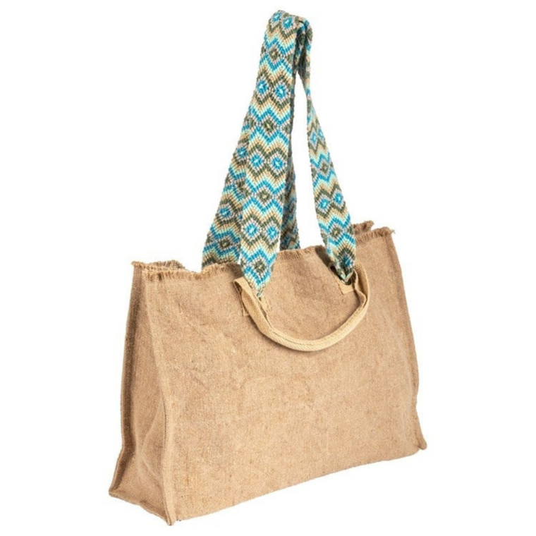 Handwoven Strap Natural Tote