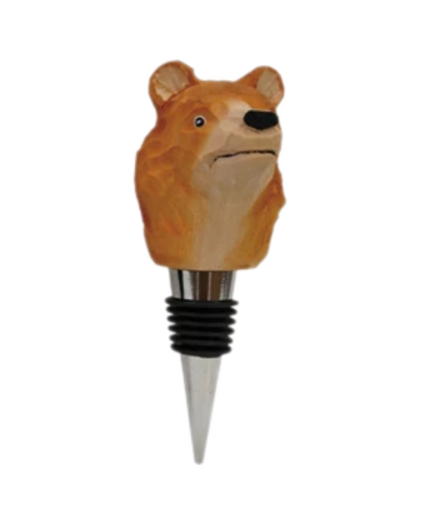 Bear Wood Bottle Stopper Bear Wood Bottle Stopper
