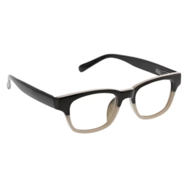 Layover Black Taupe Blue Light Reading Glasses 2.00
