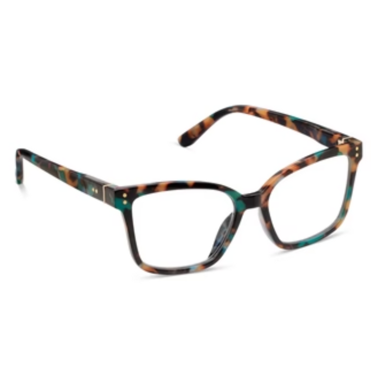 Octavia Teal Botanico Blue Light Reading Glasses 2.50