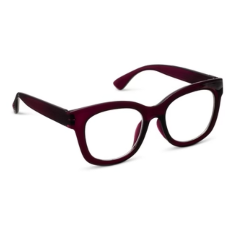 Center Stage Dark Cherry Blue Light Reading Glasses 1.50