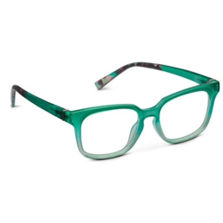 Desert Sunrise Teal Botanico Blue Light Reading Glasses 2.00