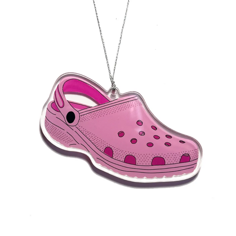 Pink Crocs Ornament
