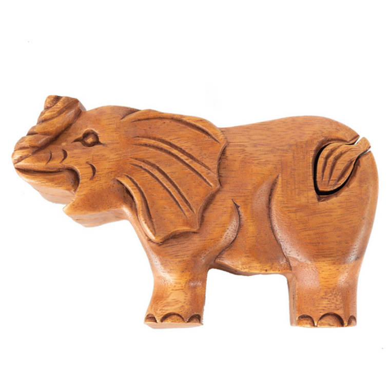 Elephant Wooden Puzzle Box