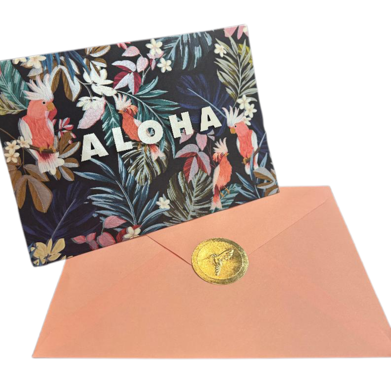 FSC Aloha Floral Blank Card