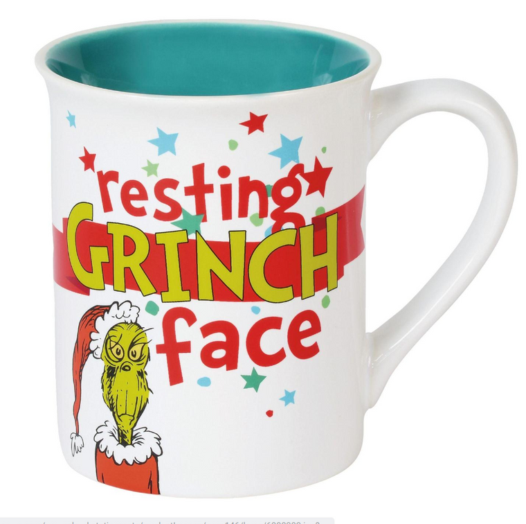 Resting Grinch Face Mug