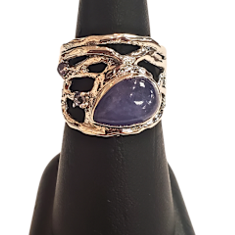 Tanzanite tear with Tanzanite Silver Ring S9