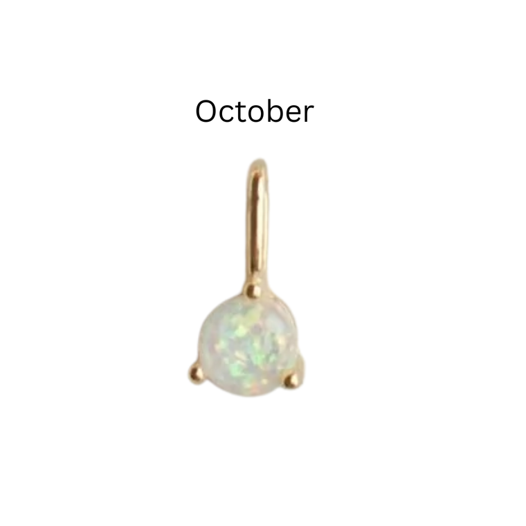 October Gold Birthstone Charm