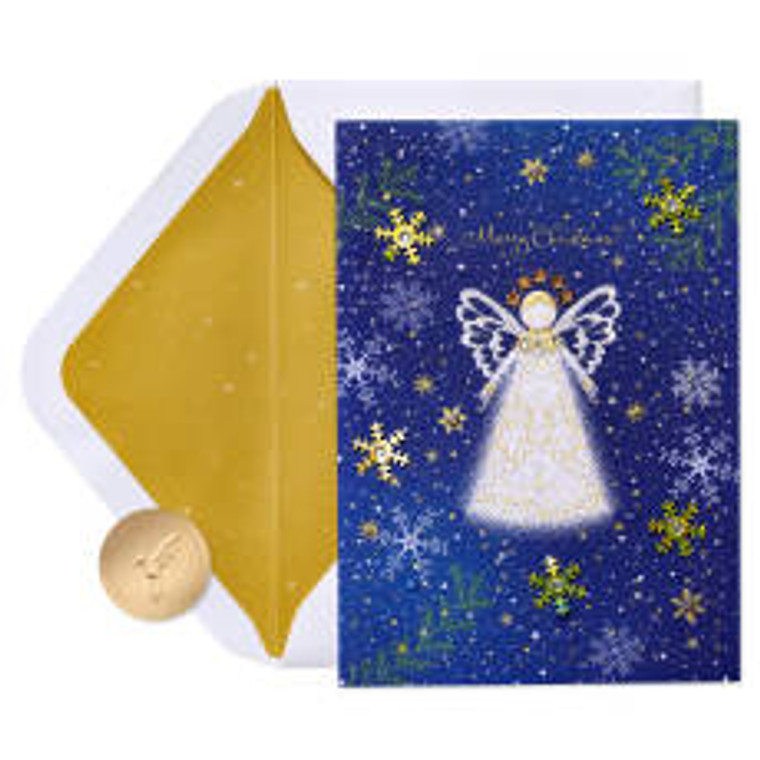 Snowflakes Stars Angel Christmas Card