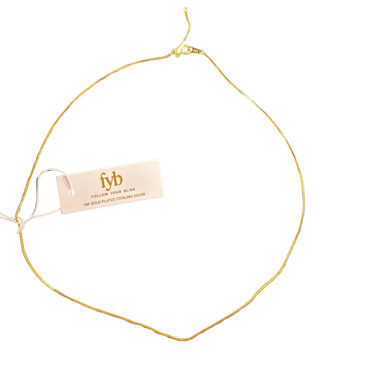 18K Gold 16-18" Adjustable Chain