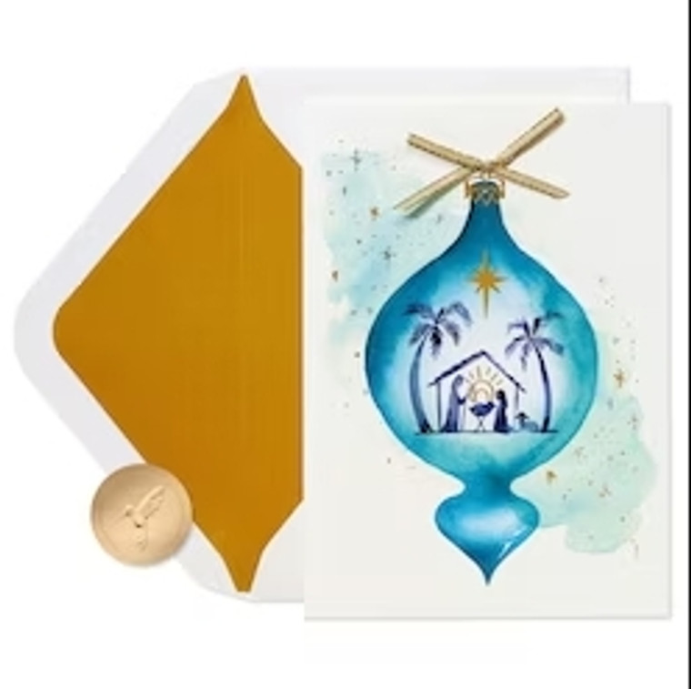 Nativity Ornament Christmas Card