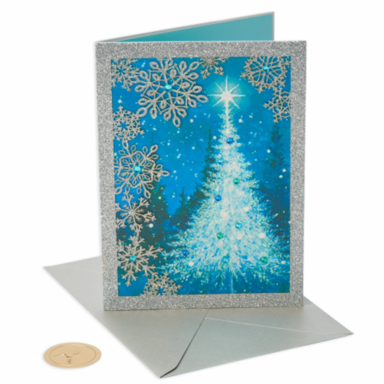 FSC Lasercut Snowflake Boarder Card