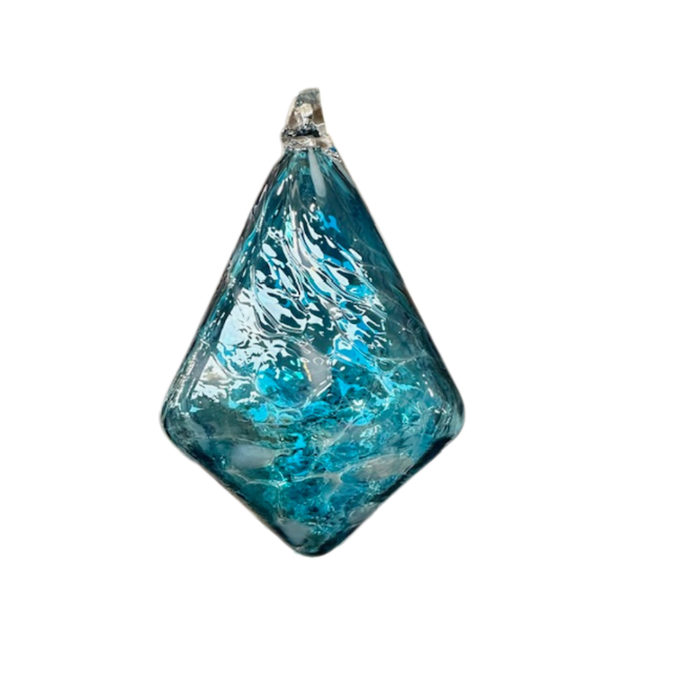 Diamond Glass Blue & White