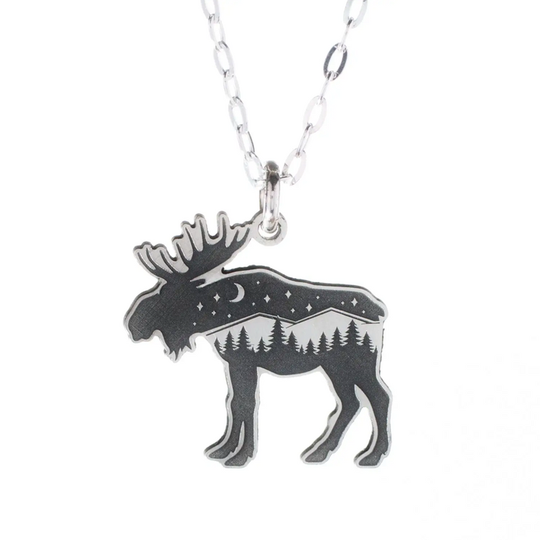 Moose and Mountains Necklace