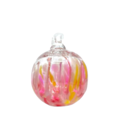 4in Pink & Yellow Glass Wish Ball