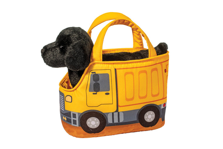 Sak Construction Truck with Black Lab