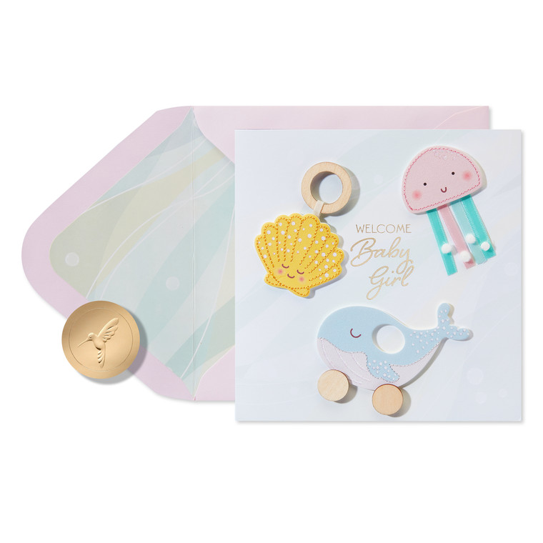 Sea Life Baby Shower Card