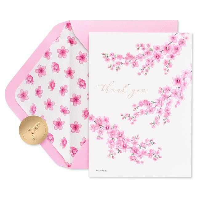 Thanks Cherry Blossom Card