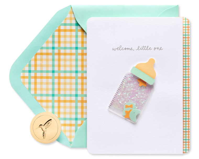 Gender Neutral Baby Bottle Card