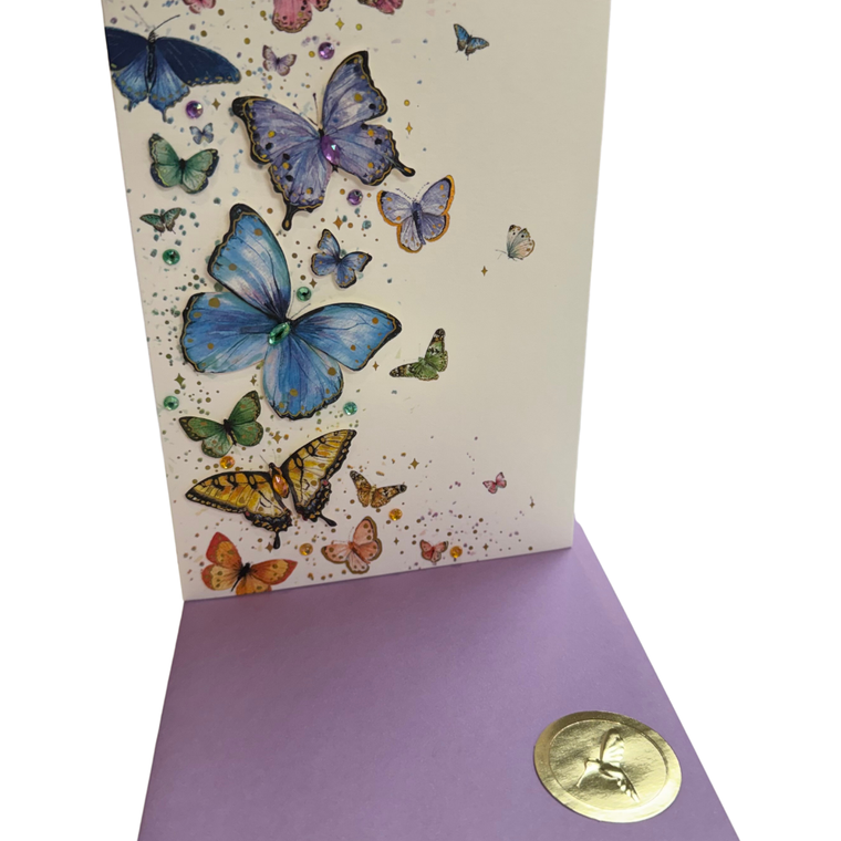 FSC Colorful Butterflies Blank Card