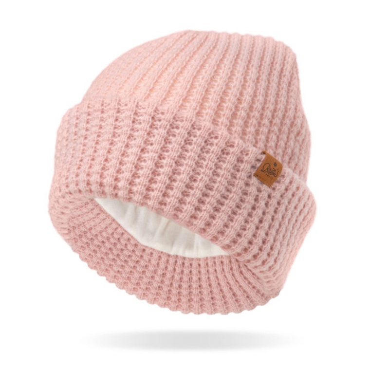 Juneau Waffle Knit Hat- Pink