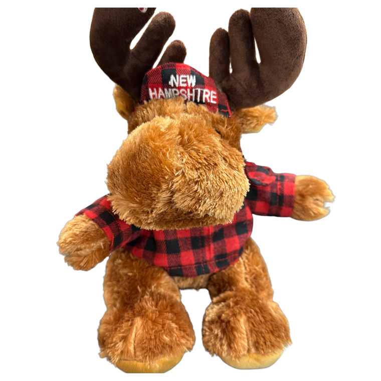 Plaid Hunter Moose Plush