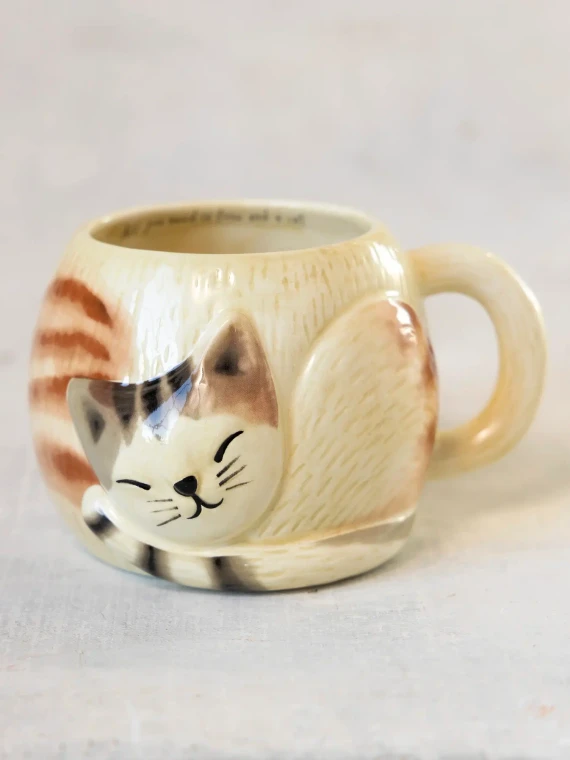 All you Need is love Cat Folk Art Mug