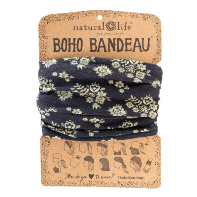 Boho Folk Black Medallions Headband