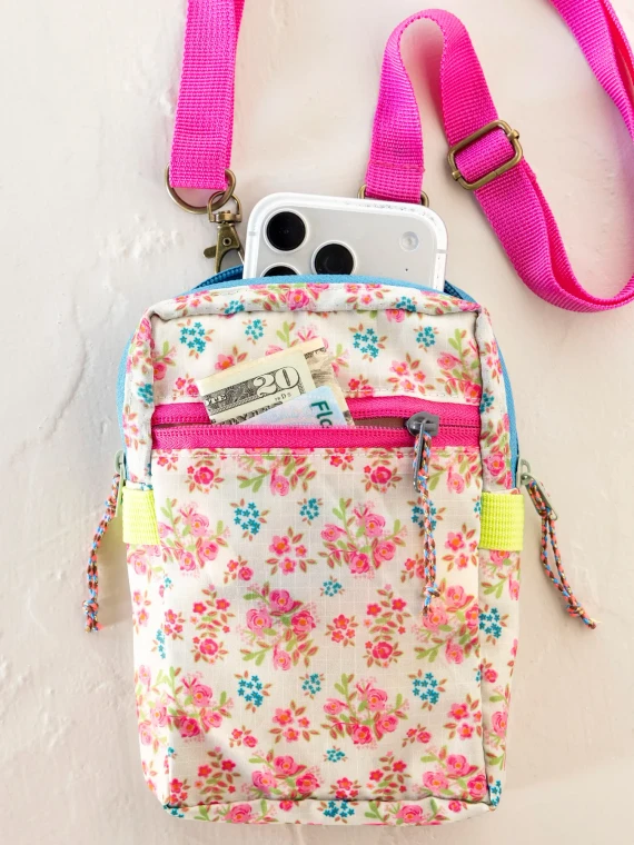 8 in 1 Pink Ivory Crossbody Pocket