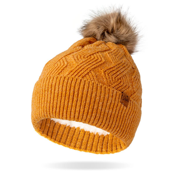 Yellow Mainstay Pom Hat
