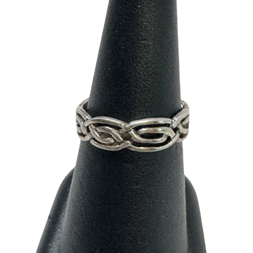 Silver Celtic Band Ring S6