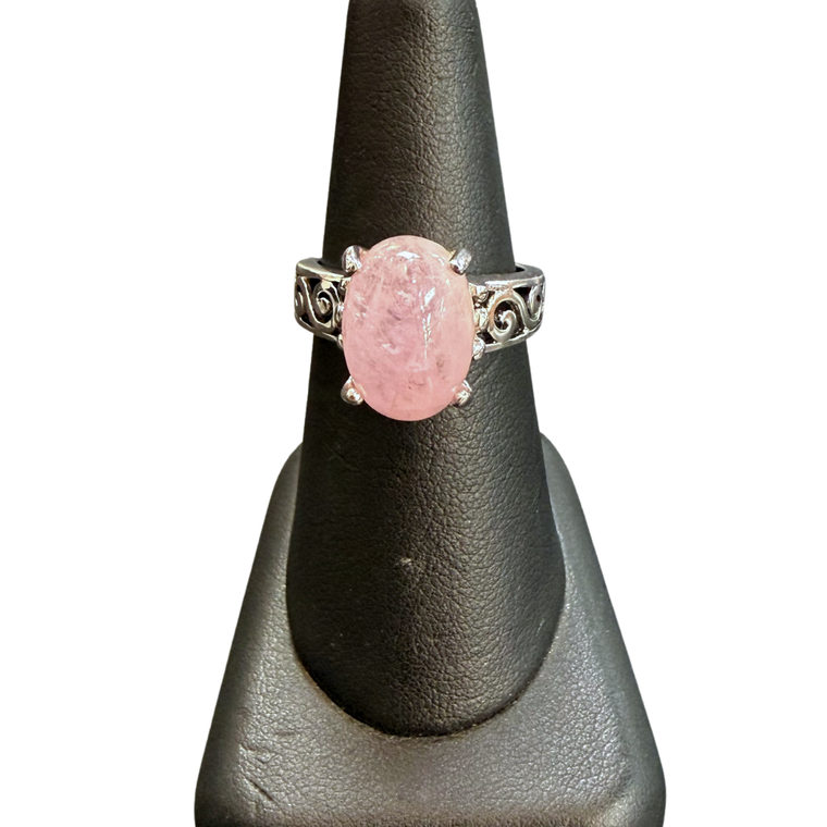 Lavender Quartz Silver Ring S8