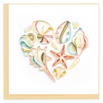 Seashell Heart Card