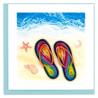 Colorful Flip Flops Card