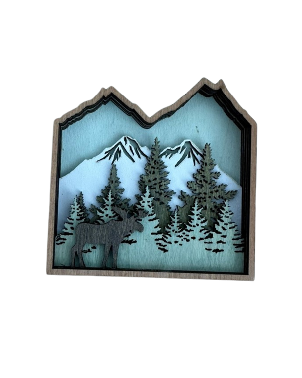 Mountain Pines Moose Shelf Sitter