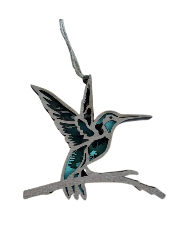 Hummingbird Wood Ornament