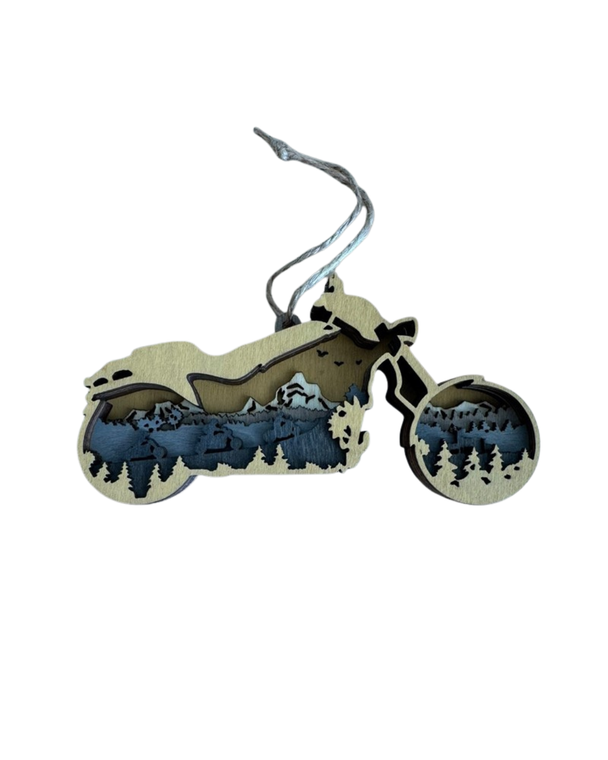 Motorcycle Wood Ornament