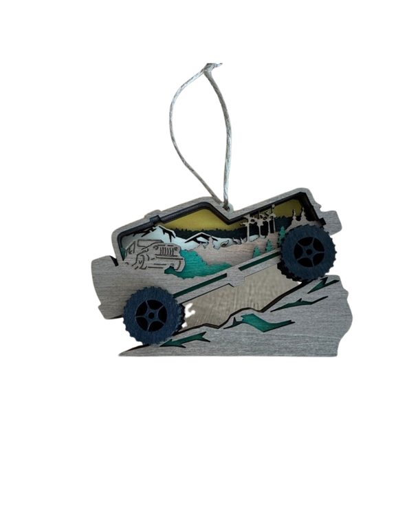 Jeep Wood Ornament