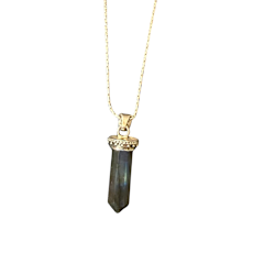Labradorite talisman Silver Necklace