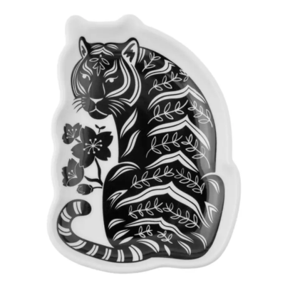 Boho B&W Tiger Trinket Tray