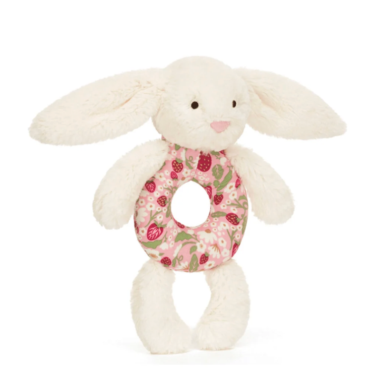 Blossom Cream Bunny Berry Rattle