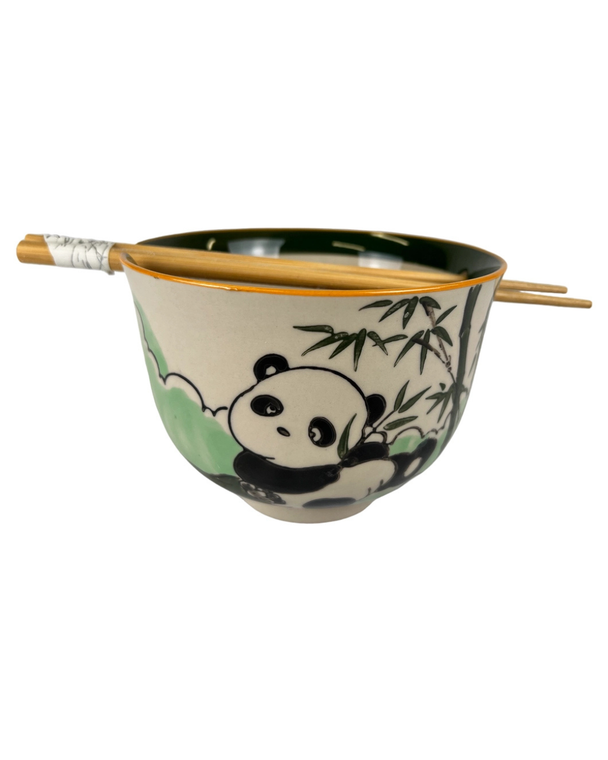 Panda Bowl with Chopsticks