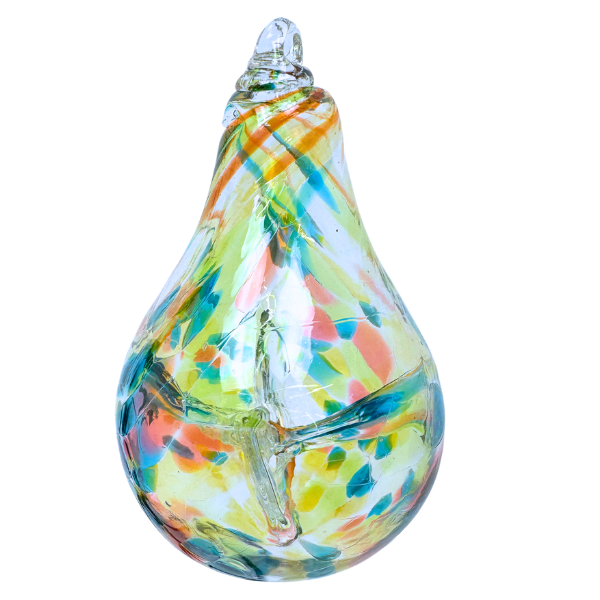 8in Fairy Tear Drop Blue, Orange & Yellow