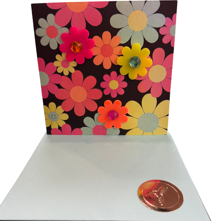 FSC Pop Daisy Flowers Blank Card