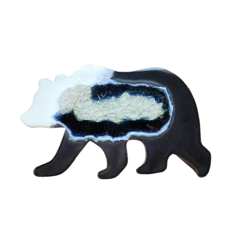 Ceramic Trivet Bear Black & White