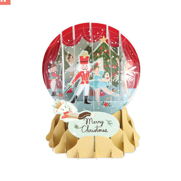 Snowglobe Nutcracker Card